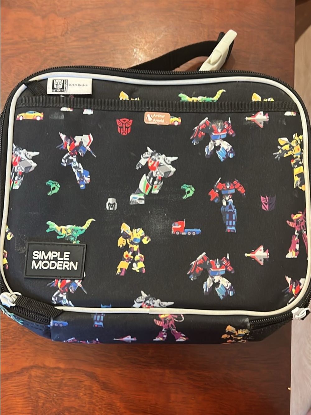 Simple Modern Kids' Black Transformer-Print Lunch Bag